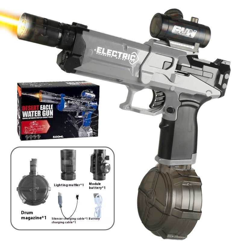 2025 New Ice Mouse Ice Explosion Electric Water Gun Children's High-speed Continuous Hair Linkage Reloading Large Capacity Water Pistols Toy