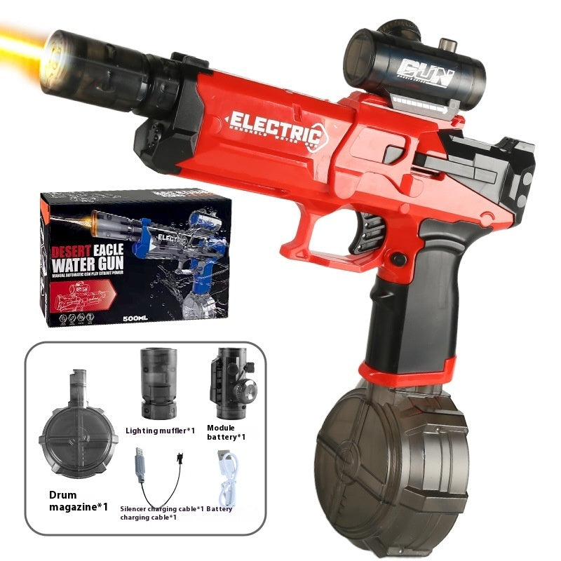 2025 New Ice Mouse Ice Explosion Electric Water Gun Children's High-speed Continuous Hair Linkage Reloading Large Capacity Water Pistols Toy