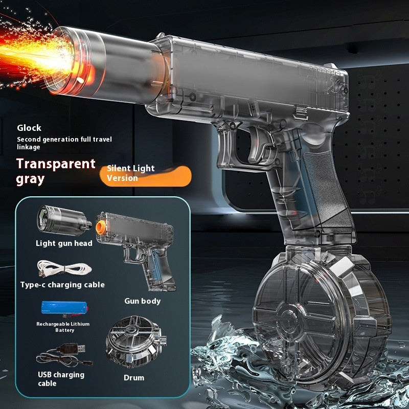 2025 New Ice Mouse Ice Explosion Electric Water Gun Children's High-speed Continuous Hair Linkage Reloading Large Capacity Water Pistols Toy