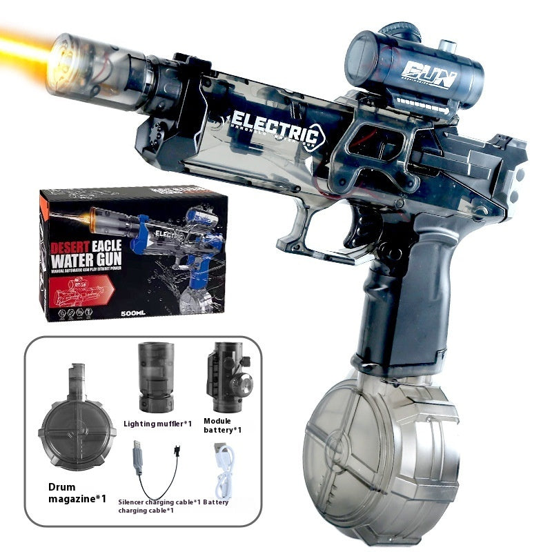 2025 New Ice Mouse Ice Explosion Electric Water Gun Children's High-speed Continuous Hair Linkage Reloading Large Capacity Water Pistols Toy