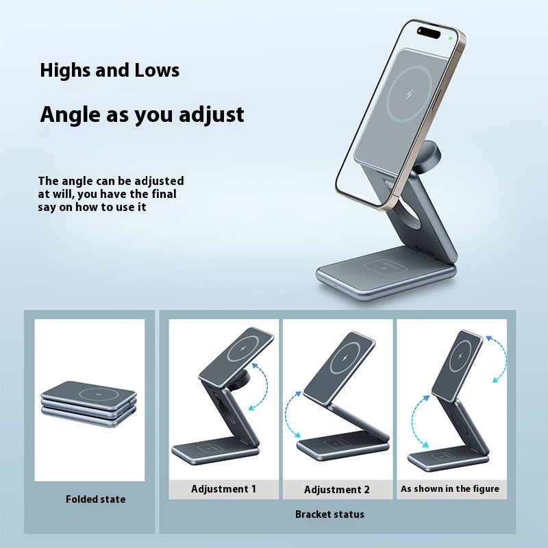 Portable Three-in-one Folding Wireless Charger