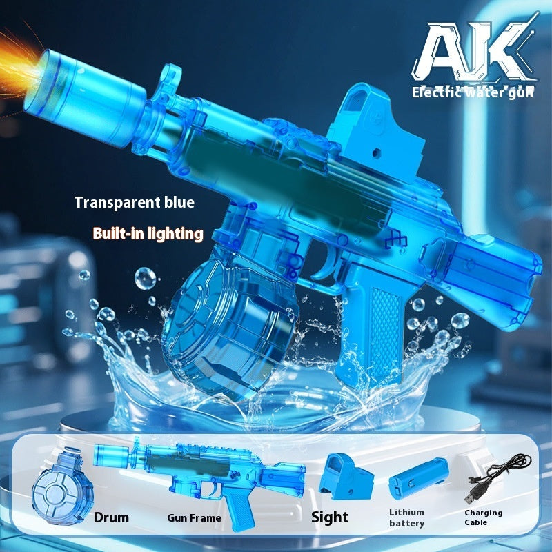 2025 New Ice Mouse Ice Explosion Electric Water Gun Children's High-speed Continuous Hair Linkage Reloading Large Capacity Water Pistols Toy