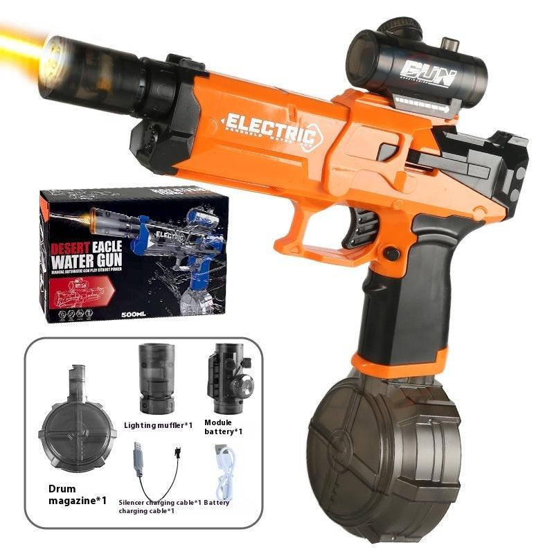 2025 New Ice Mouse Ice Explosion Electric Water Gun Children's High-speed Continuous Hair Linkage Reloading Large Capacity Water Pistols Toy