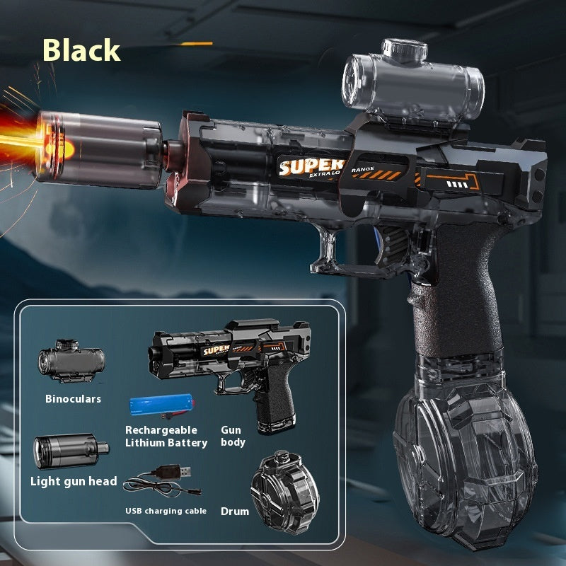 2025 New Ice Mouse Ice Explosion Electric Water Gun Children's High-speed Continuous Hair Linkage Reloading Large Capacity Water Pistols Toy