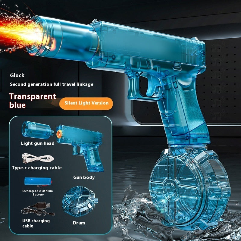 2025 New Ice Mouse Ice Explosion Electric Water Gun Children's High-speed Continuous Hair Linkage Reloading Large Capacity Water Pistols Toy