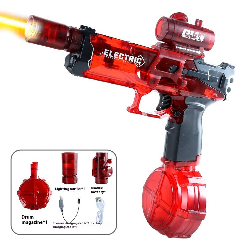2025 New Ice Mouse Ice Explosion Electric Water Gun Children's High-speed Continuous Hair Linkage Reloading Large Capacity Water Pistols Toy