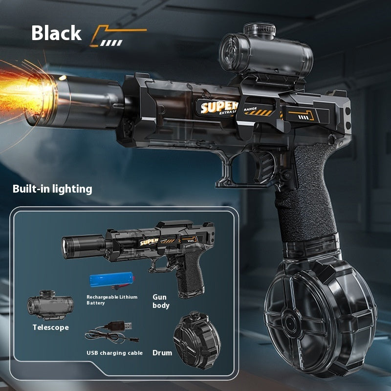 2025 New Ice Mouse Ice Explosion Electric Water Gun Children's High-speed Continuous Hair Linkage Reloading Large Capacity Water Pistols Toy