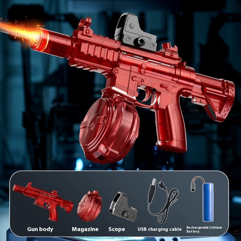 2025 New Ice Mouse Ice Explosion Electric Water Gun Children's High-speed Continuous Hair Linkage Reloading Large Capacity Water Pistols Toy