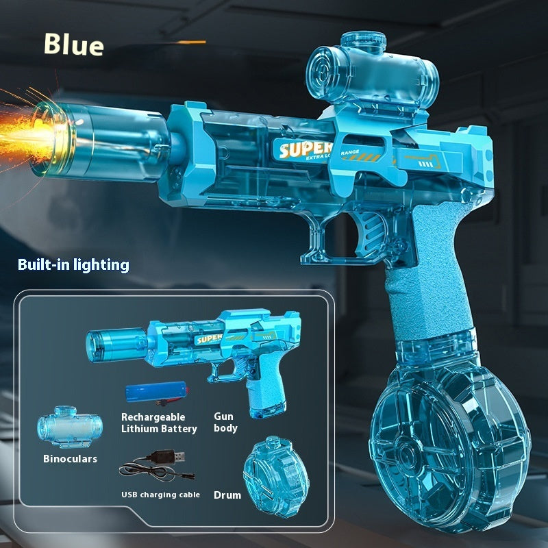 2025 New Ice Mouse Ice Explosion Electric Water Gun Children's High-speed Continuous Hair Linkage Reloading Large Capacity Water Pistols Toy