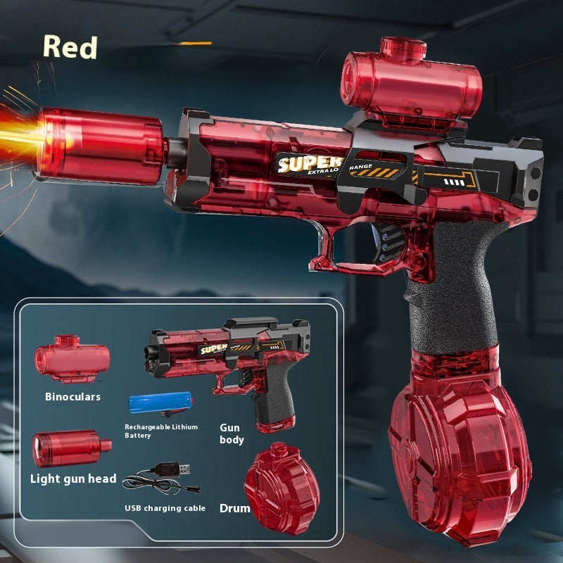 2025 New Ice Mouse Ice Explosion Electric Water Gun Children's High-speed Continuous Hair Linkage Reloading Large Capacity Water Pistols Toy