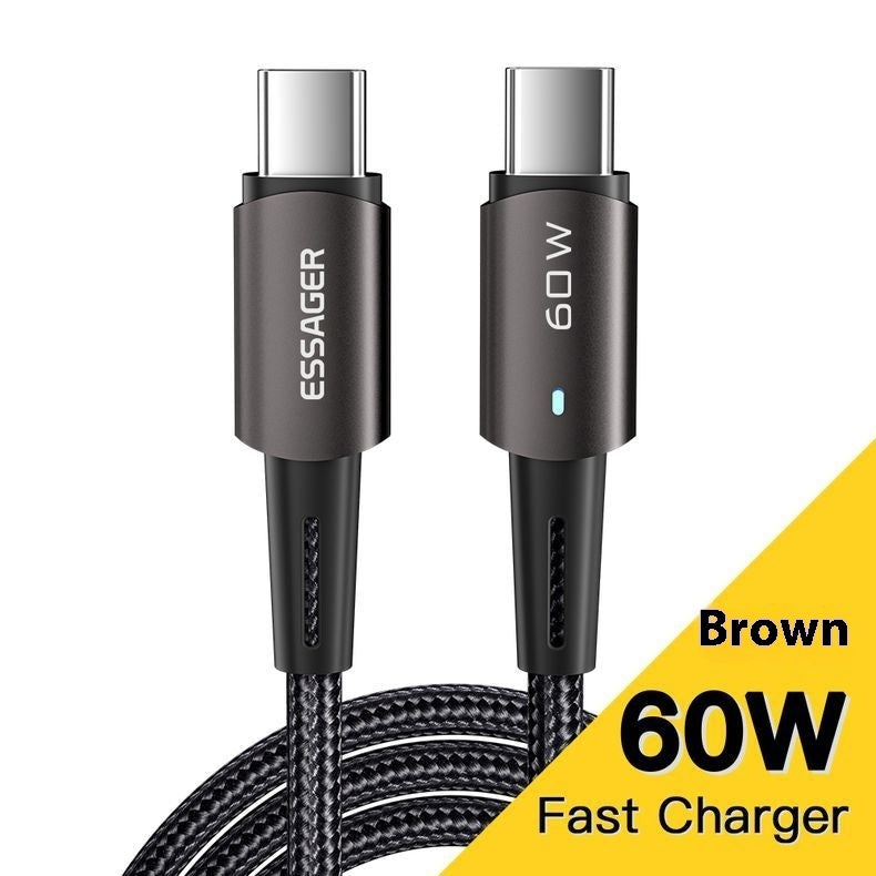 PD100W Fast Charge Data Cable For Mobile Phone Tablet Typec Fast Charging