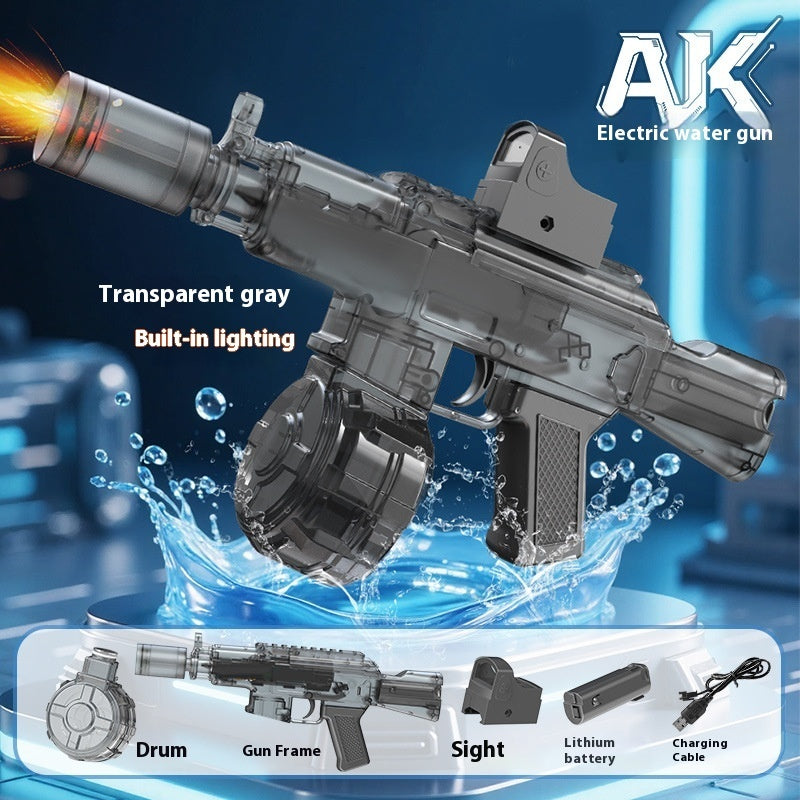 2025 New Ice Mouse Ice Explosion Electric Water Gun Children's High-speed Continuous Hair Linkage Reloading Large Capacity Water Pistols Toy