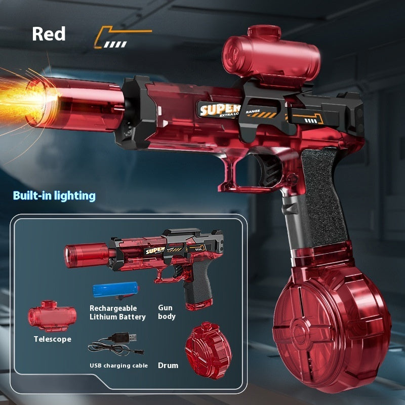2025 New Ice Mouse Ice Explosion Electric Water Gun Children's High-speed Continuous Hair Linkage Reloading Large Capacity Water Pistols Toy