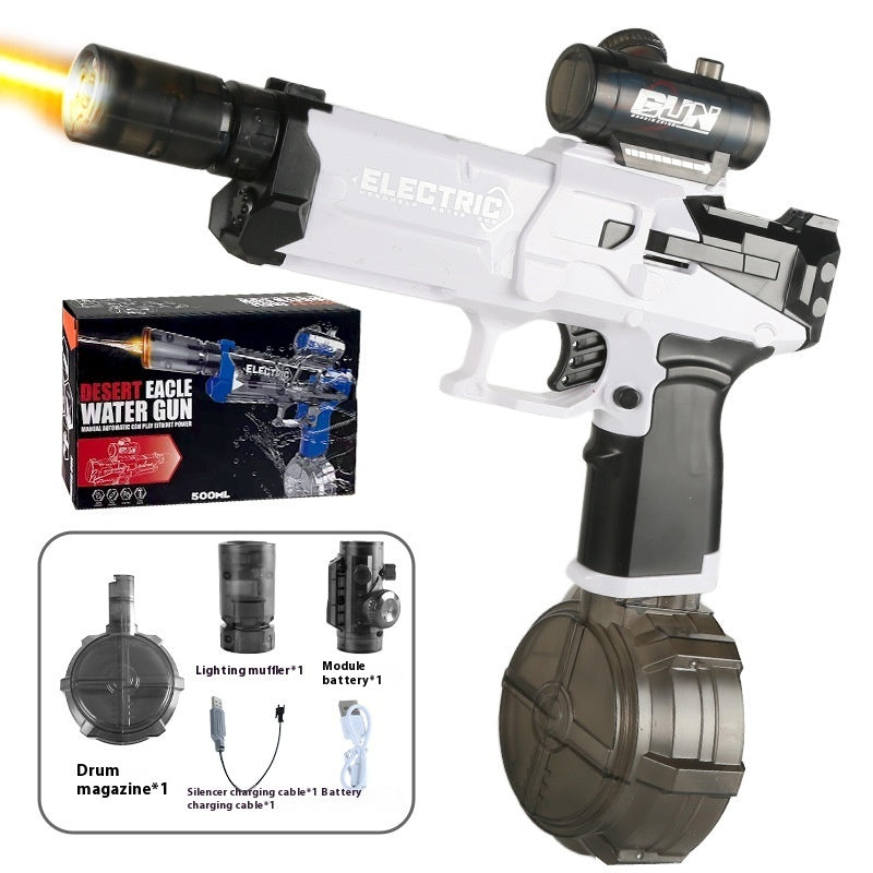 2025 New Ice Mouse Ice Explosion Electric Water Gun Children's High-speed Continuous Hair Linkage Reloading Large Capacity Water Pistols Toy