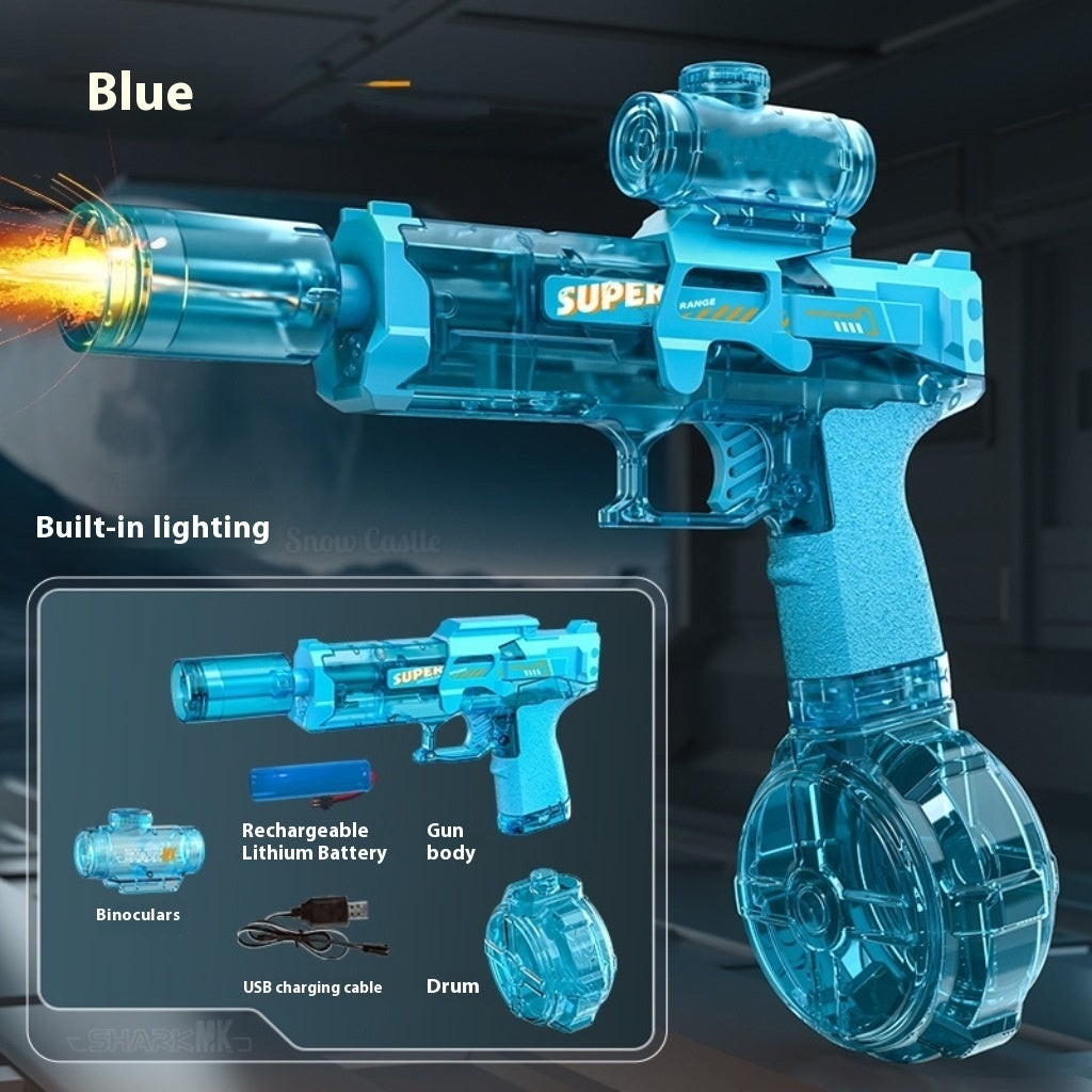 2025 New Ice Mouse Ice Explosion Electric Water Gun Children's High-speed Continuous Hair Linkage Reloading Large Capacity Water Pistols Toy
