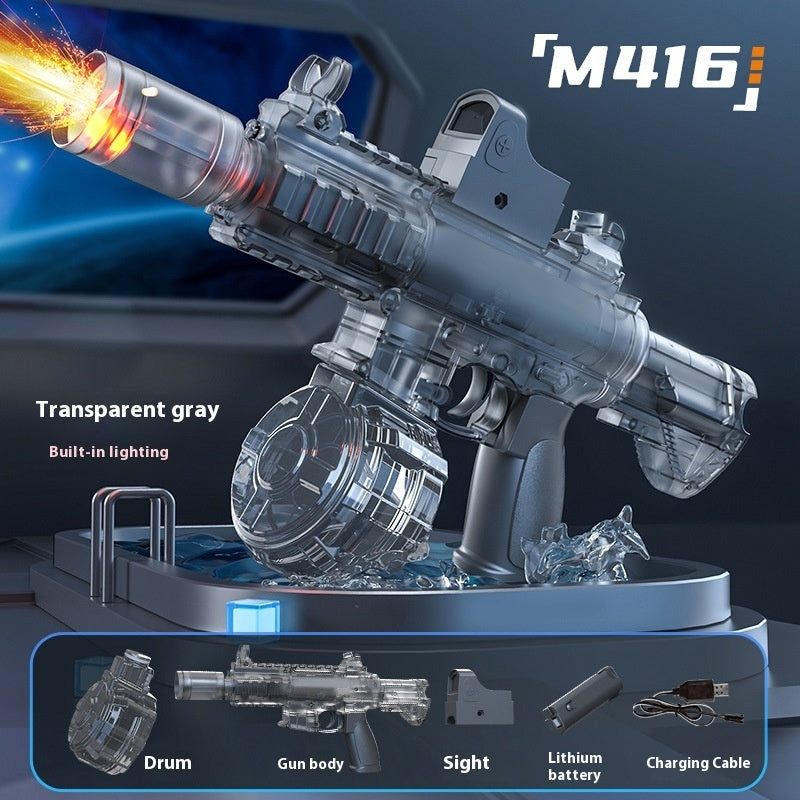 2025 New Ice Mouse Ice Explosion Electric Water Gun Children's High-speed Continuous Hair Linkage Reloading Large Capacity Water Pistols Toy