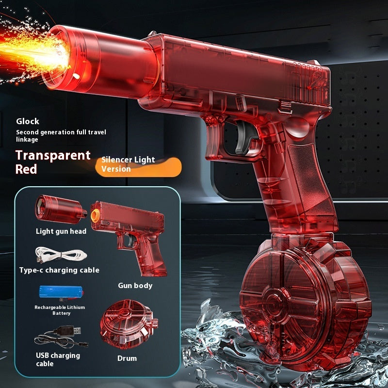2025 New Ice Mouse Ice Explosion Electric Water Gun Children's High-speed Continuous Hair Linkage Reloading Large Capacity Water Pistols Toy