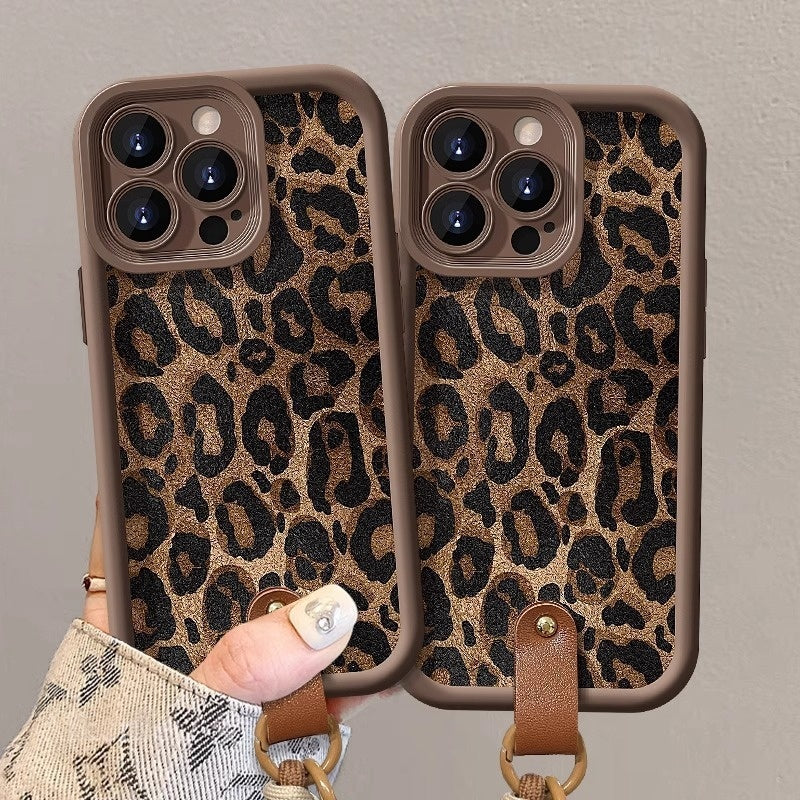 Leopard Print Lanyard For 16 Phone Case