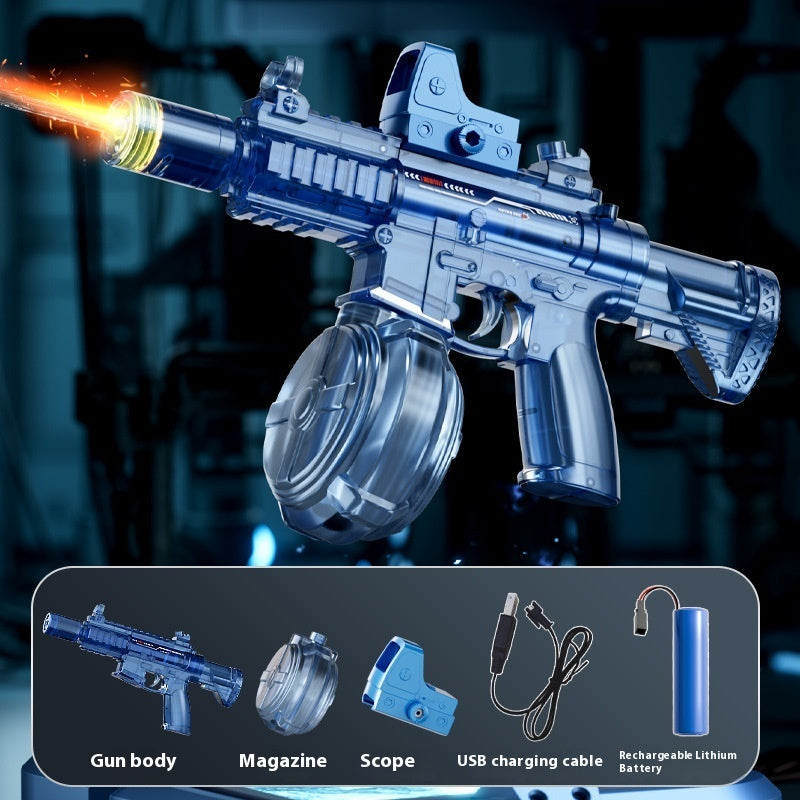 2025 New Ice Mouse Ice Explosion Electric Water Gun Children's High-speed Continuous Hair Linkage Reloading Large Capacity Water Pistols Toy