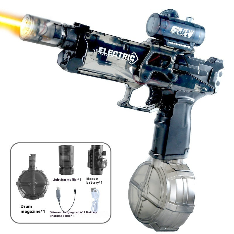 2025 New Ice Mouse Ice Explosion Electric Water Gun Children's High-speed Continuous Hair Linkage Reloading Large Capacity Water Pistols Toy
