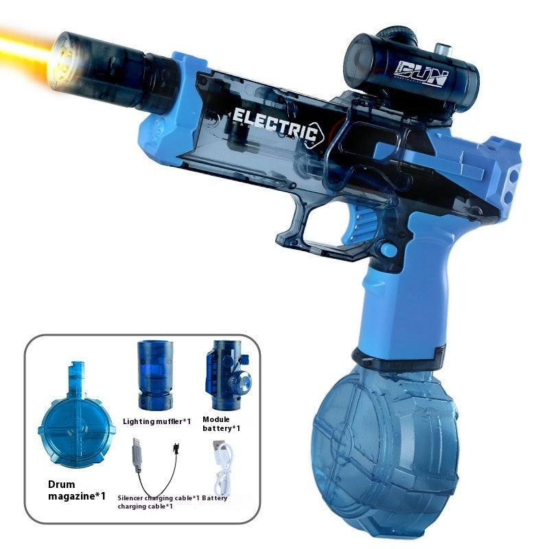 2025 New Ice Mouse Ice Explosion Electric Water Gun Children's High-speed Continuous Hair Linkage Reloading Large Capacity Water Pistols Toy