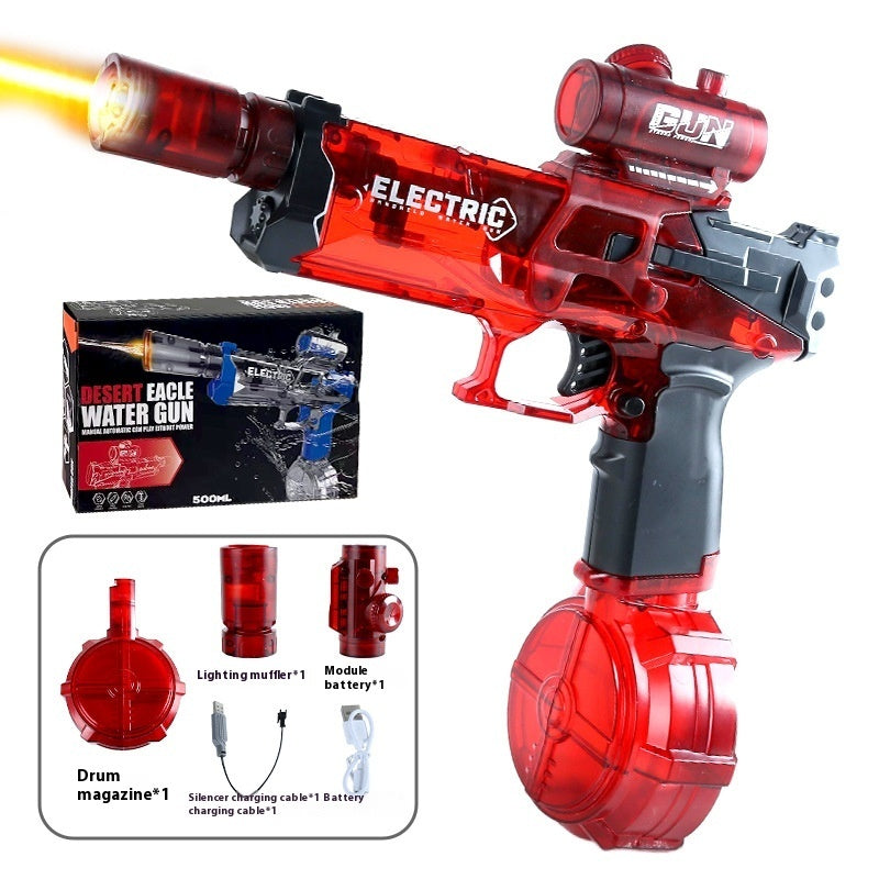 2025 New Ice Mouse Ice Explosion Electric Water Gun Children's High-speed Continuous Hair Linkage Reloading Large Capacity Water Pistols Toy