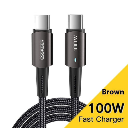PD100W Fast Charge Data Cable For Mobile Phone Tablet Typec Fast Charging