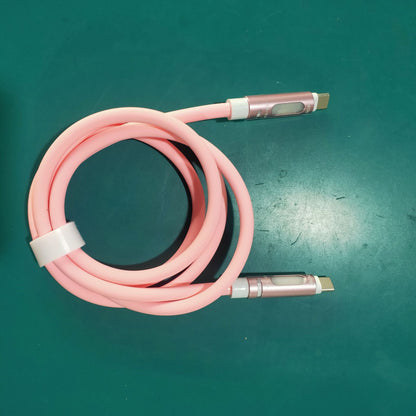 240W Data Cable Aromatherapy Light Column Colorful Silicone Fast Charge Line