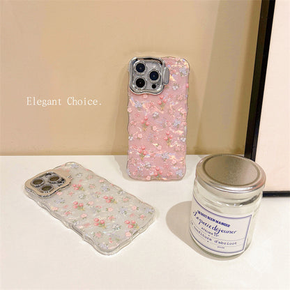 Shell Pattern Floral Lens Bracket Protective Case