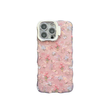 Shell Pattern Floral Lens Bracket Protective Case