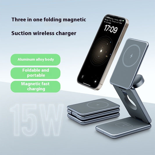Portable Three-in-one Folding Wireless Charger