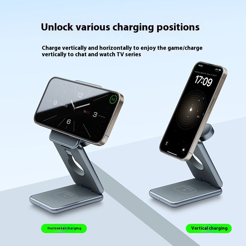 Portable Three-in-one Folding Wireless Charger