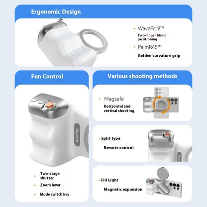 Magnetic Photography Handle Wireless Bluetooth Camera Aid