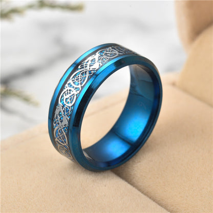 Gold Leaf Silver-strip Dragon Ring New Product