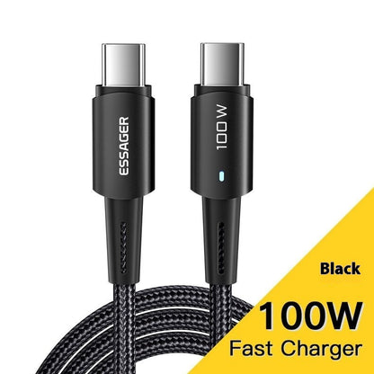 PD100W Fast Charge Data Cable For Mobile Phone Tablet Typec Fast Charging