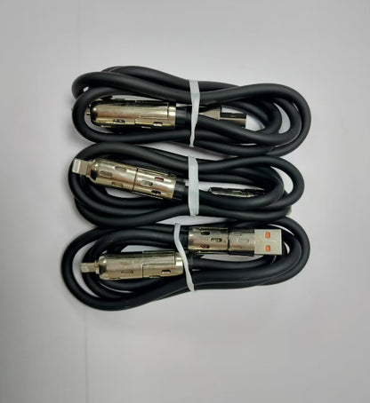 Four-in-one Fast Charge Data Cable Tpc Light Column Silicone Charging