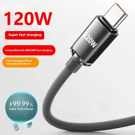 Double Typec Data Cable 120W Super Fast Charge