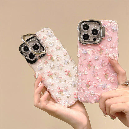 Shell Pattern Floral Lens Bracket Protective Case