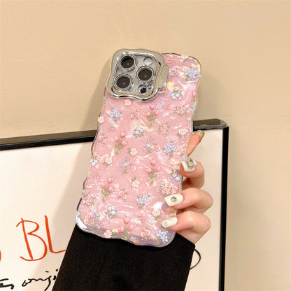 Shell Pattern Floral Lens Bracket Protective Case