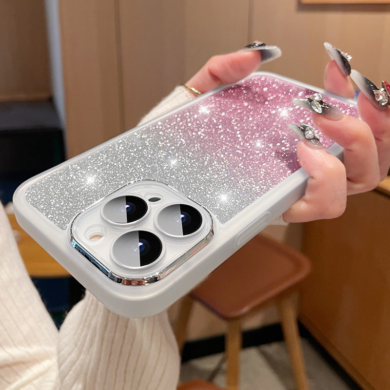 Gradient Glitter Silicone Soft Case Phone Case